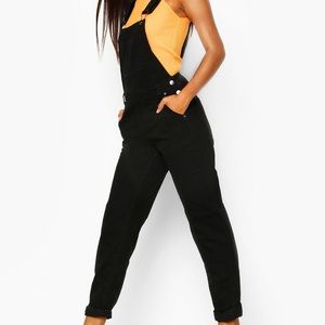 Boohoo Black Overalls